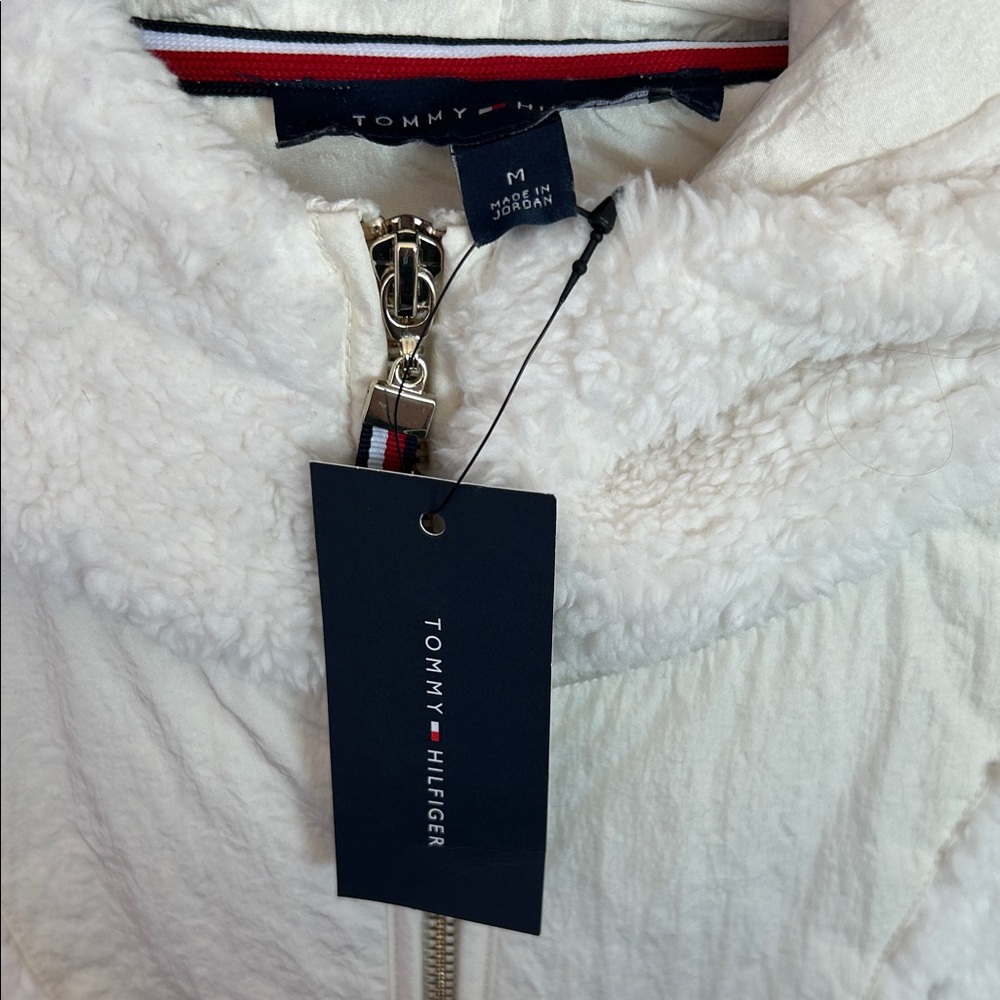 Tommy Hilfiger Cream Teddy Jacket - Picture 2 of 6